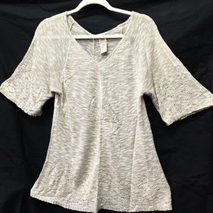 Faded Glory Women's Beige Top Knit Size 12-14